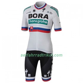 Fahrradbekleidung Radtrikot Kurzarm + Trägershorts 2018 Bora-Hansgrohe Slowakischer Meister Damen